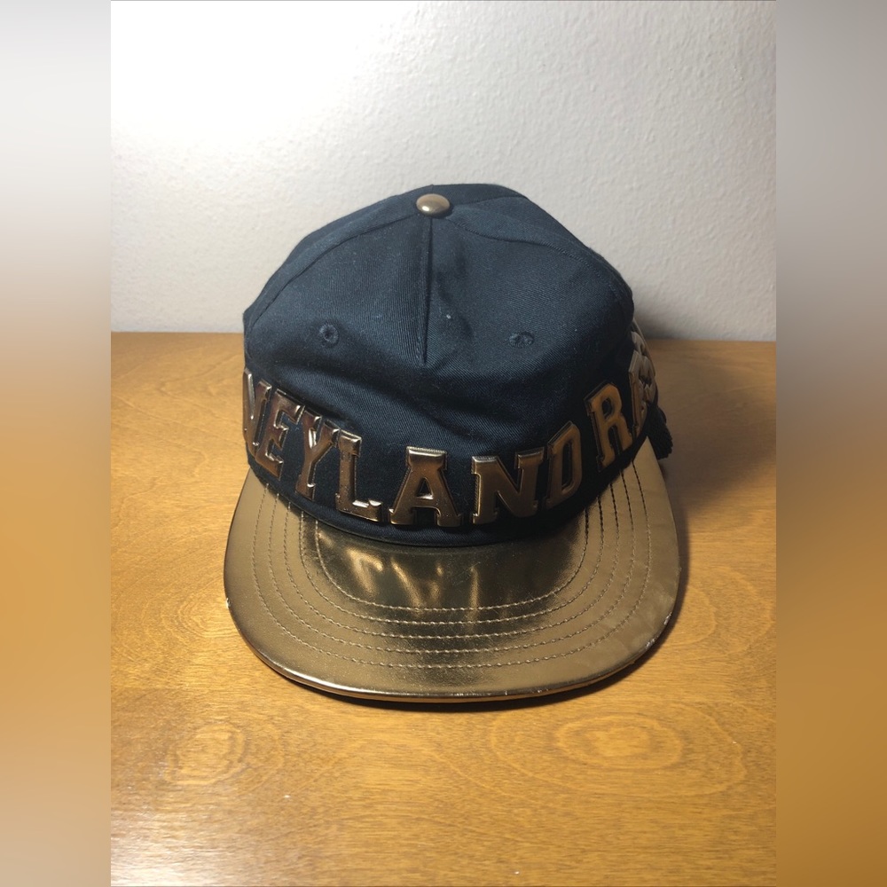 Disney Parks Disneyland Baseball Hat Cap Black Bronze Metallic Snapback Flat